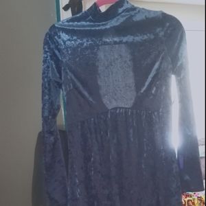 3/$10 Blue velvet dress